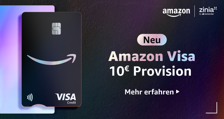 جديد: عمولة بقيمة 10 يورو مع Amazon Visa