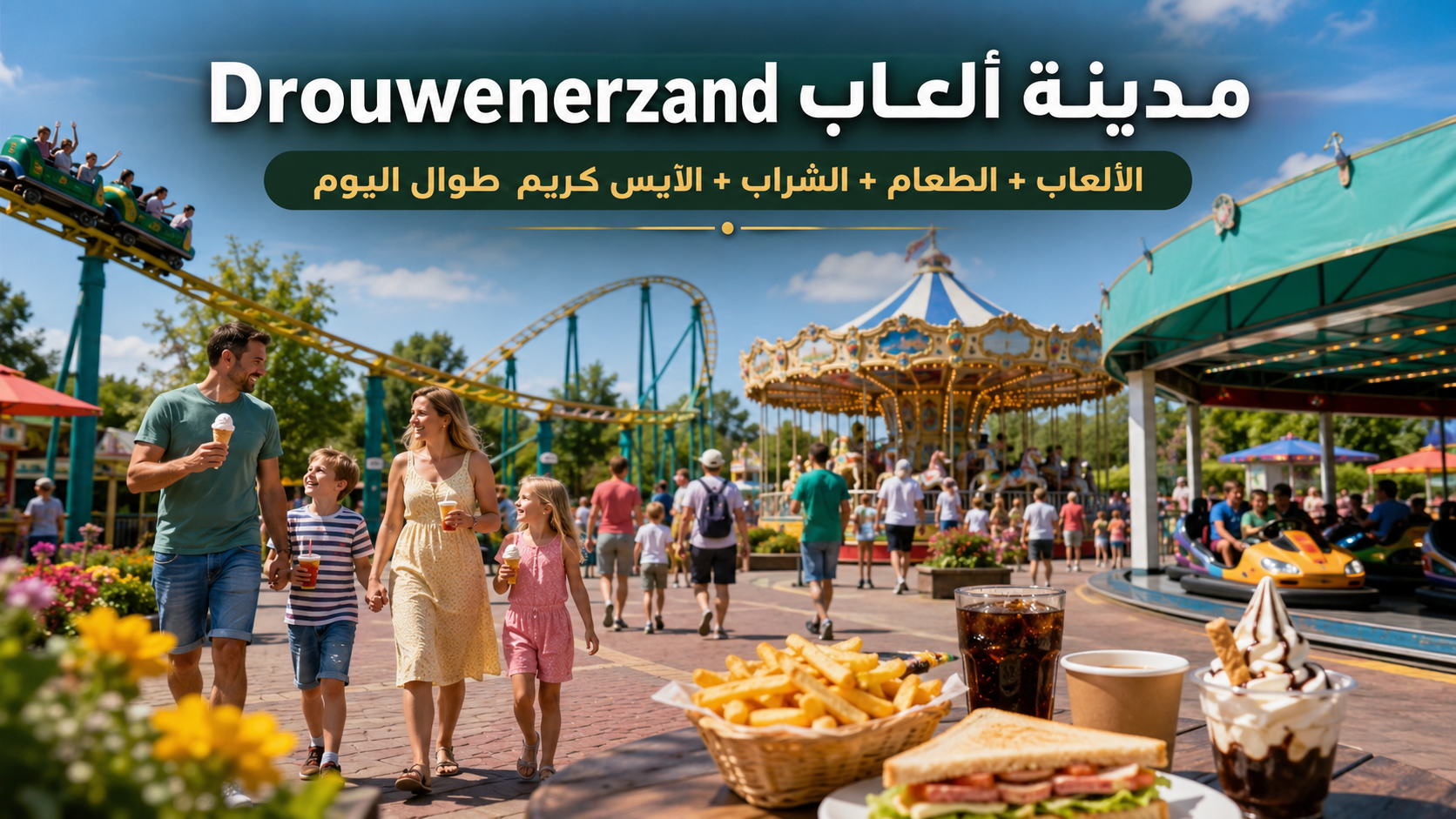 مدينة ألعاب Drouwenerzand في هولندا: ألعاب وطعام وشراب غير محدود